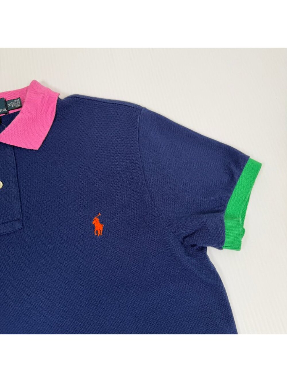 Vintage Polo Ralph Lauren Multi Colour Polo Shirt M - Picture 2 of 3